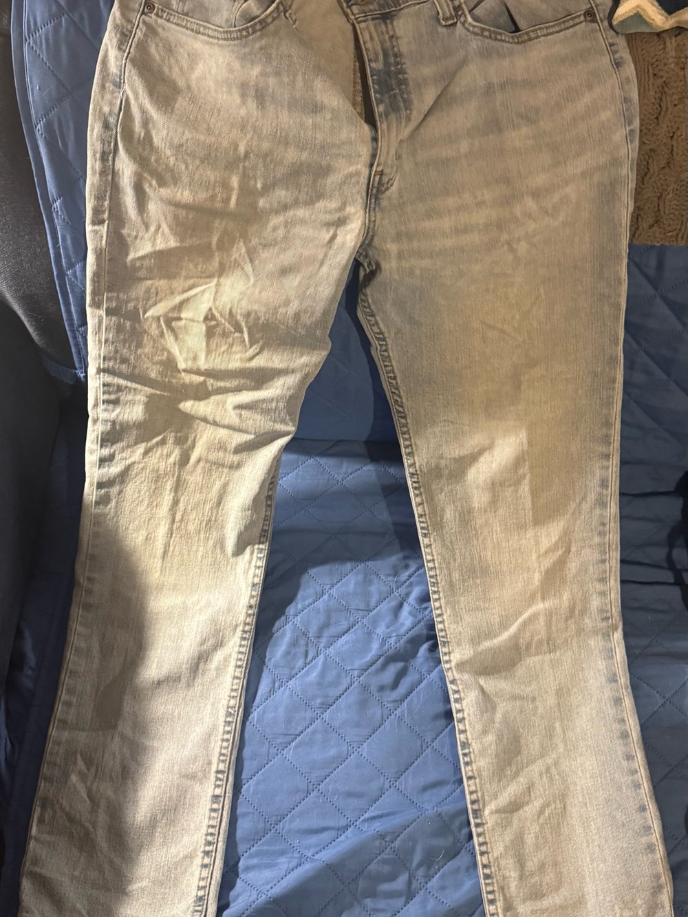 George Men's Slim Straight Jeans in Light Gray Size 32x30